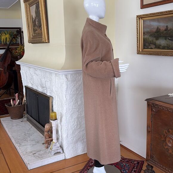 Marcona Angora & Wool Full Length Camel Coat - Picture 3 of 14